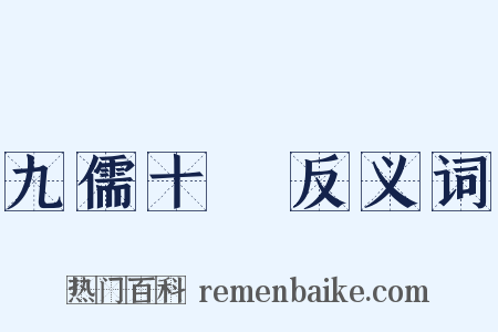 九儒十匄反义词是什么意思的图片